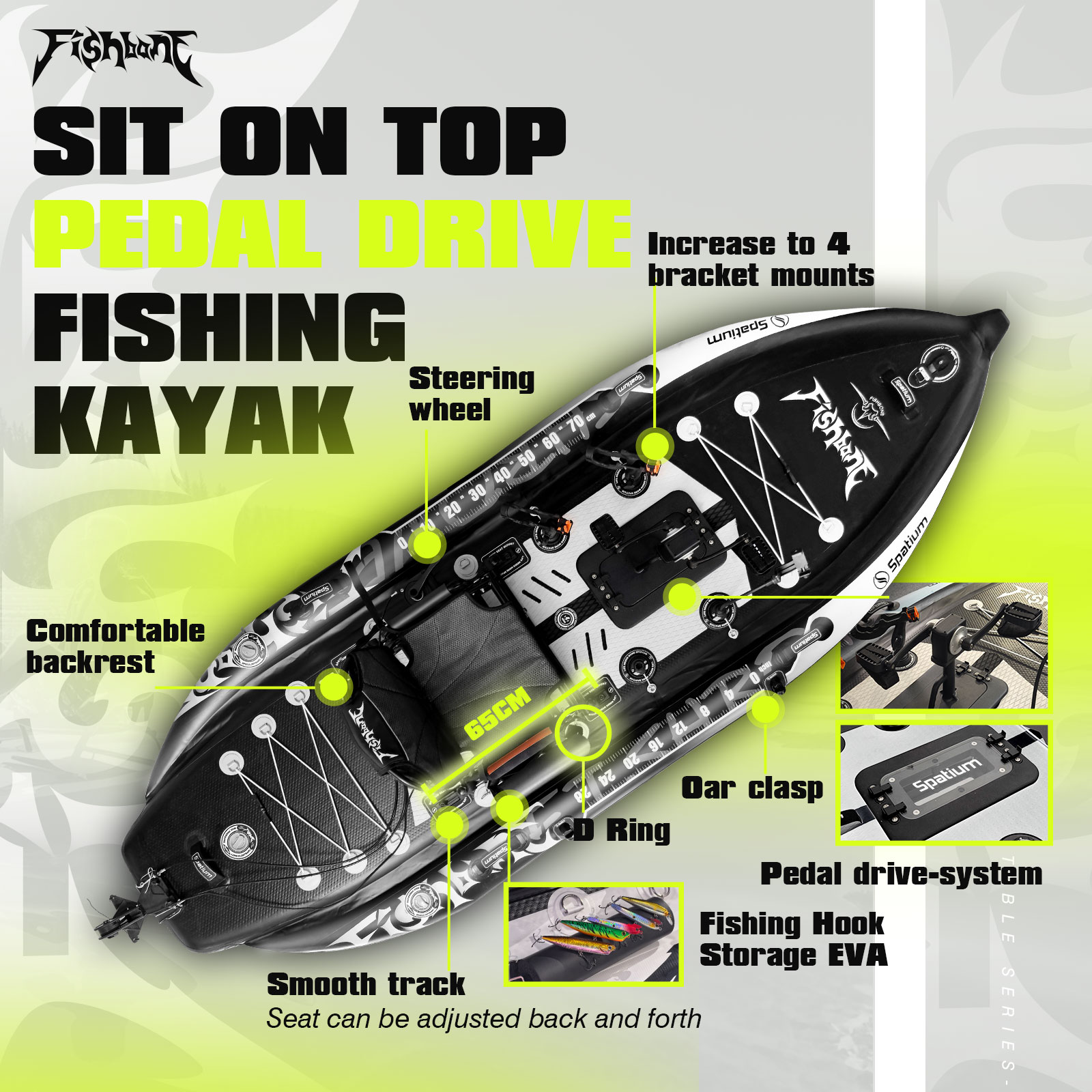 Spatium Pedal Kayak Şişme Balı - Fishing Kayak Pedal Drive incelemesi ve fiyatı